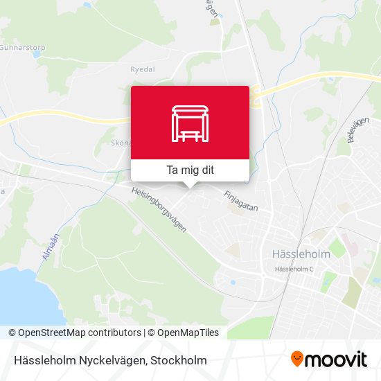 Hässleholm Nyckelvägen karta
