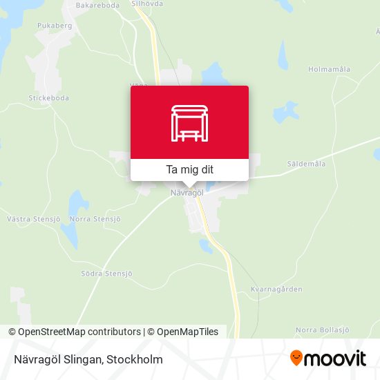 Nävragöl Slingan karta