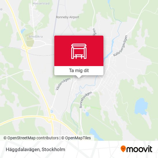 Häggdalavägen karta