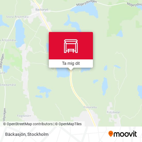 Bäckasjön karta