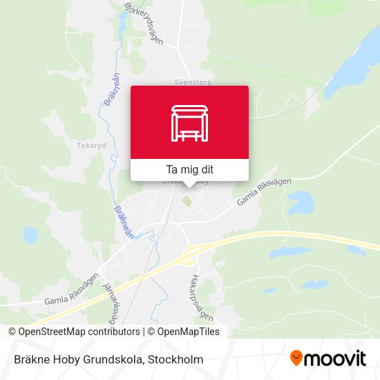 Bräkne Hoby Grundskola karta