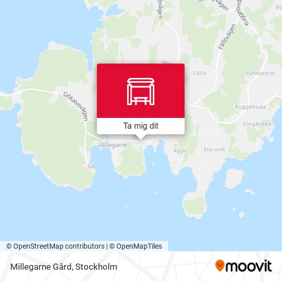 Millegarne Gård karta
