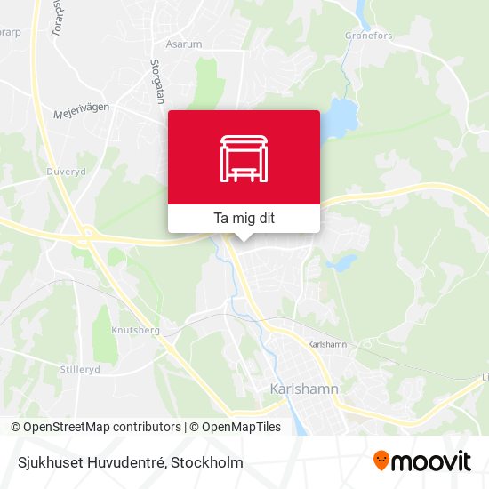 Sjukhuset Huvudentré karta