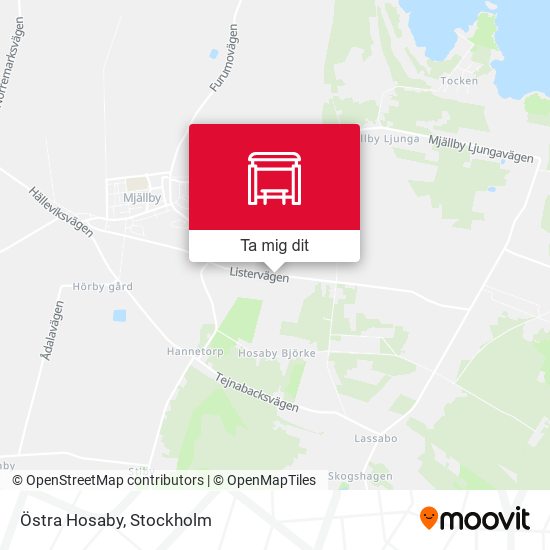 Östra Hosaby karta