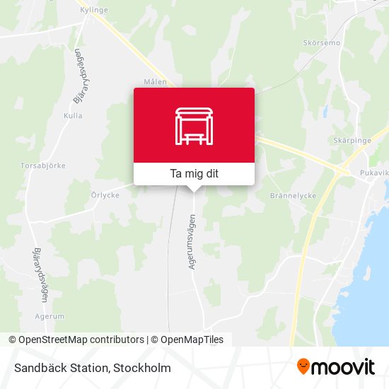 Sandbäck Station karta
