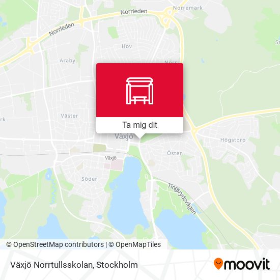 Växjö Norrtullsskolan karta