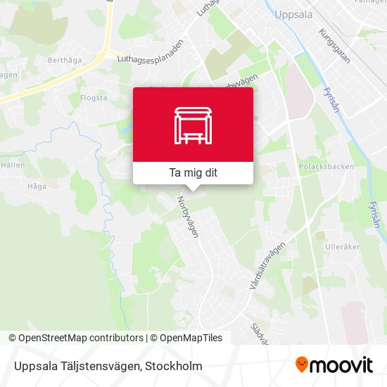 Uppsala Täljstensvägen karta