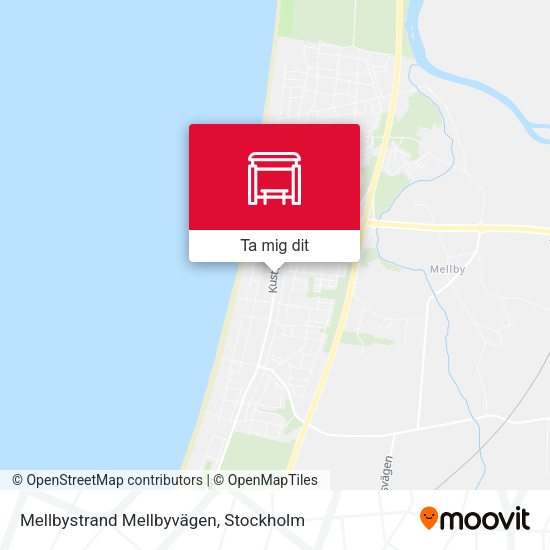 Mellbystrand Mellbyvägen karta