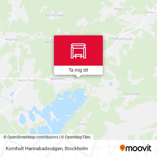 Kornhult Hannabadsvägen karta