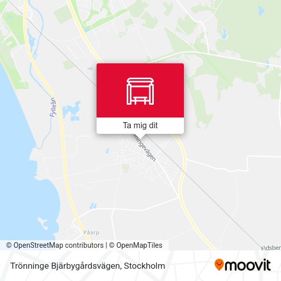 Trönninge Bjärbygårdsvägen karta