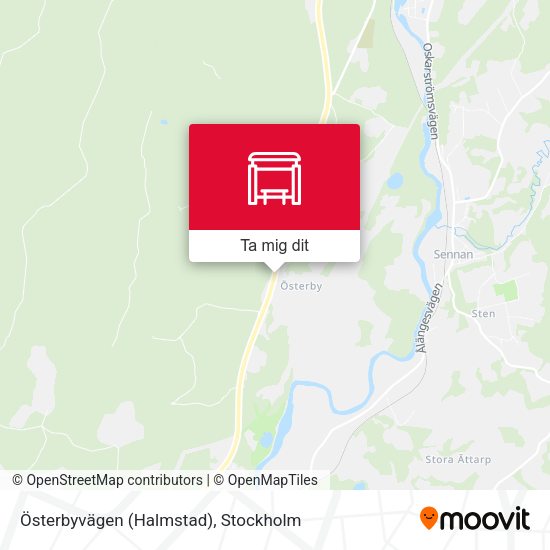 Österbyvägen (Halmstad) karta