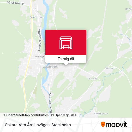 Oskarström Årniltsvägen karta