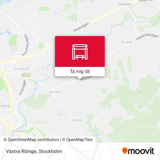 Västra Röinge karta