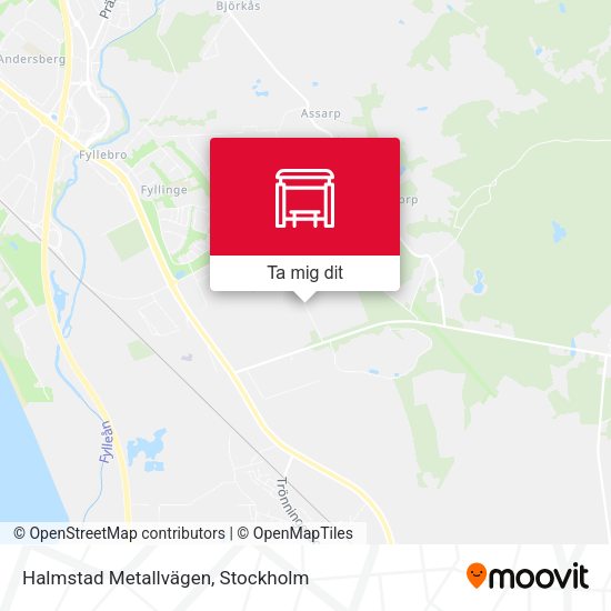 Halmstad Metallvägen karta