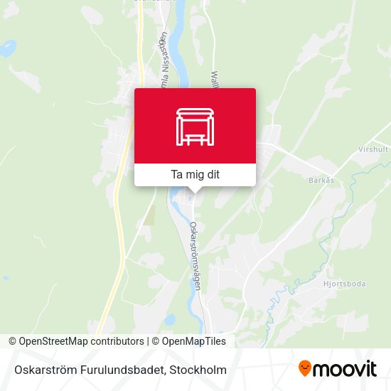 Oskarström Furulundsbadet karta