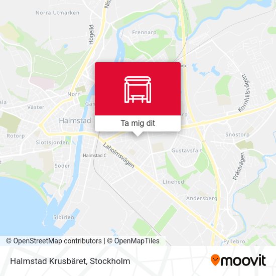 Halmstad Krusbäret karta