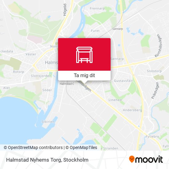 Halmstad Nyhems Torg karta