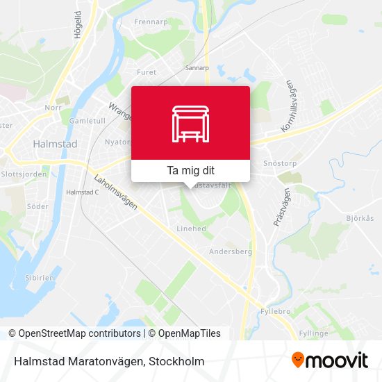 Halmstad Maratonvägen karta
