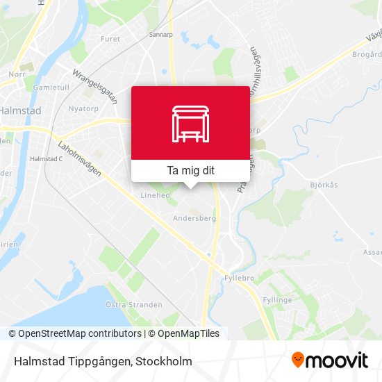 Halmstad Tippgången karta