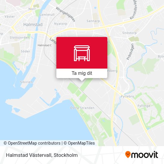 Halmstad Västervall karta