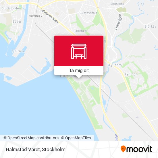 Halmstad Väret karta