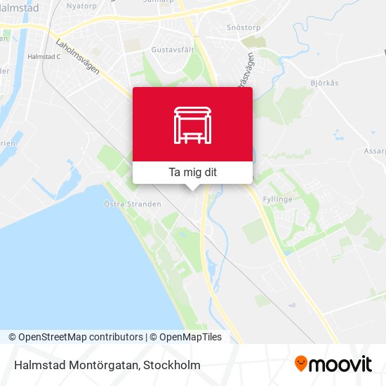 Halmstad Montörgatan karta