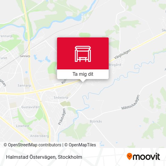 Halmstad Östervägen karta