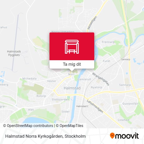 Halmstad Norra Kyrkogården karta