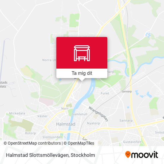 Halmstad Slottsmöllevägen karta