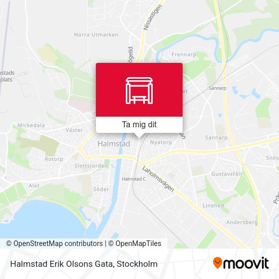 Halmstad Erik Olsons Gata karta
