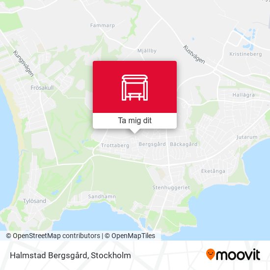 Halmstad Bergsgård karta