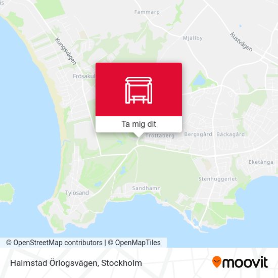Halmstad Örlogsvägen karta