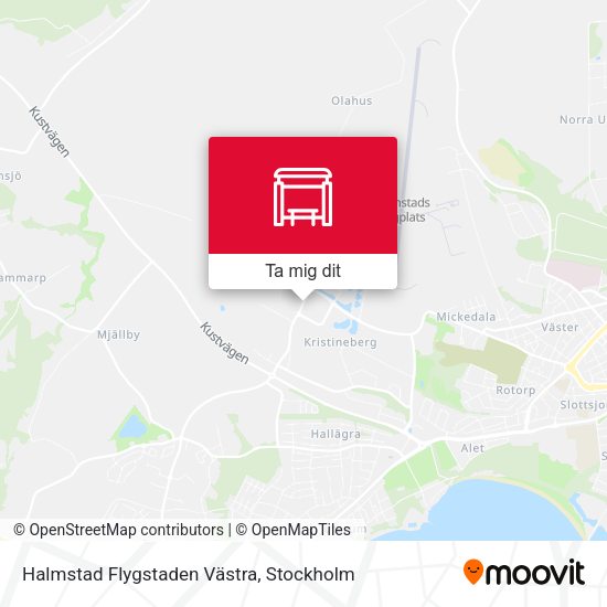 Halmstad Flygstaden Västra karta