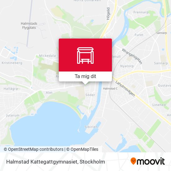 Halmstad Kattegattgymnasiet karta