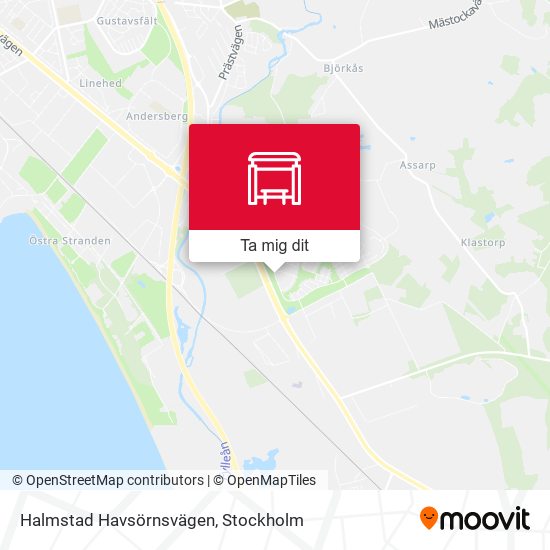 Halmstad Havsörnsvägen karta