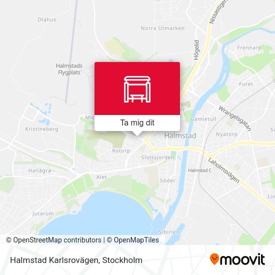 Halmstad Karlsrovägen karta