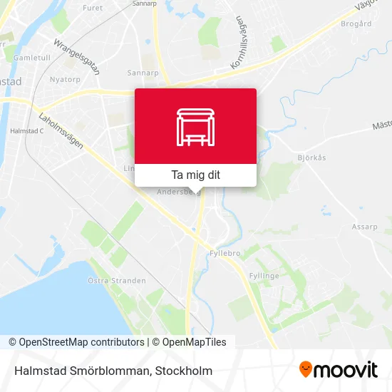 Halmstad Smörblomman karta