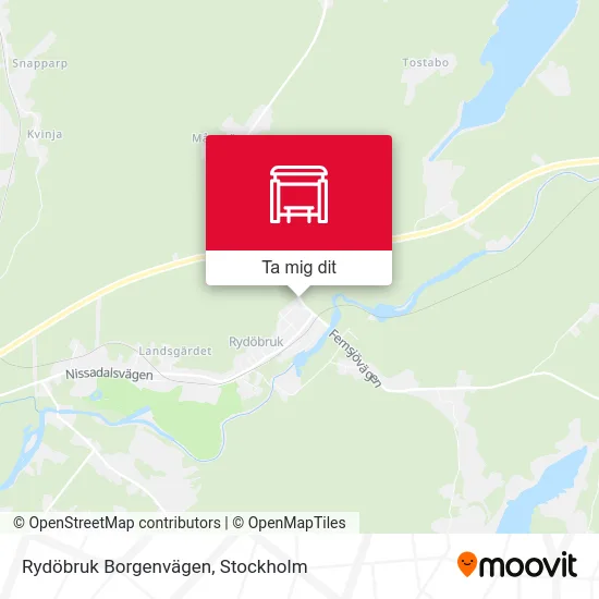 Rydöbruk Borgenvägen karta