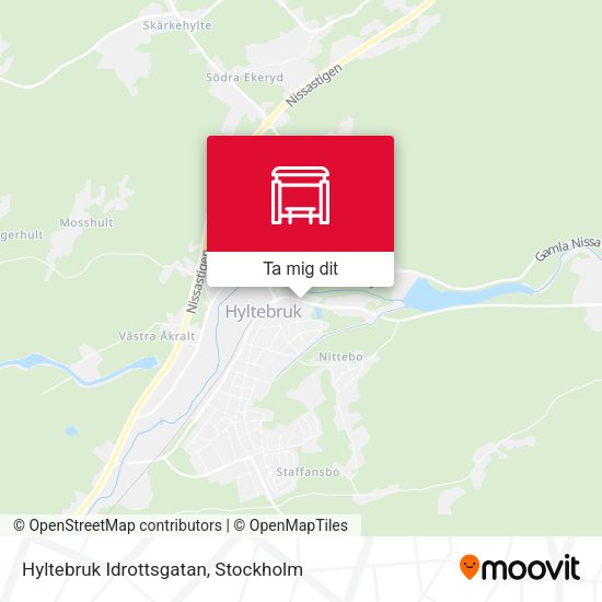 Hyltebruk Idrottsgatan karta