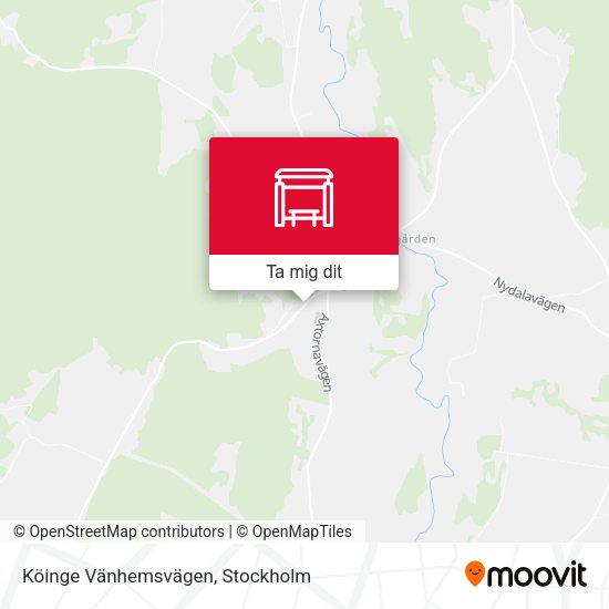 Köinge Vänhemsvägen karta