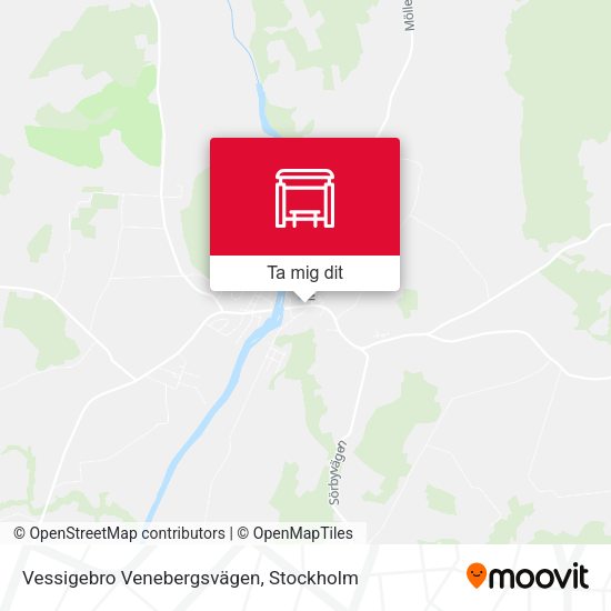 Vessigebro Venebergsvägen karta