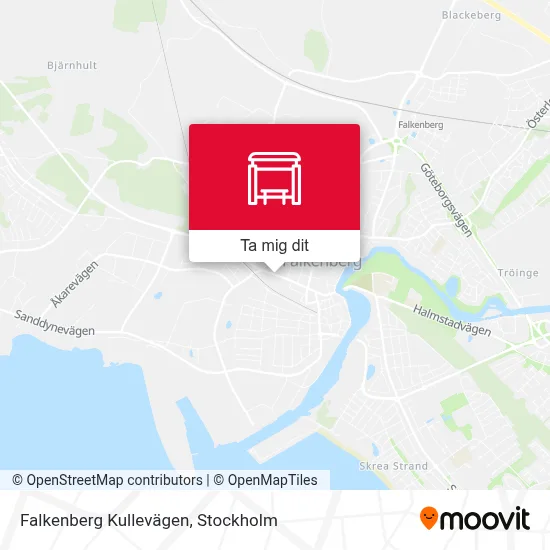 Falkenberg Kullevägen karta