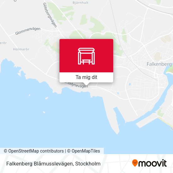 Falkenberg Blåmusslevägen karta