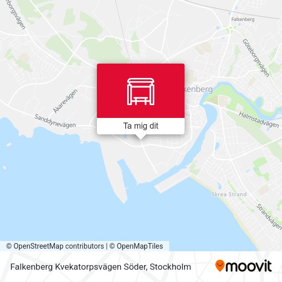 Falkenberg Kvekatorpsvägen Söder karta