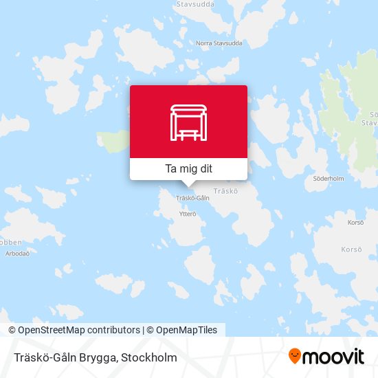 Träskö-Gåln Brygga karta