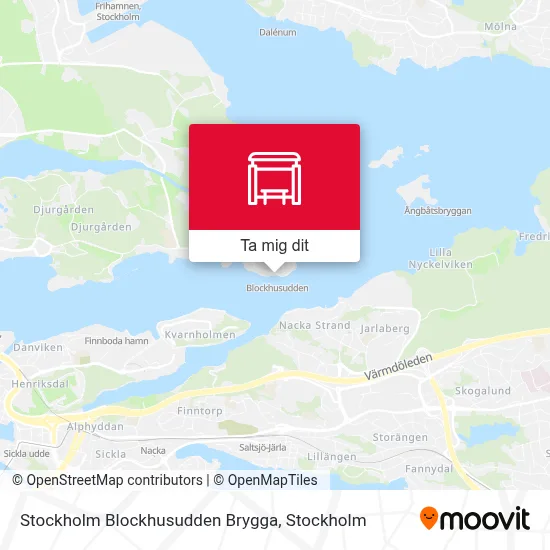 Stockholm Blockhusudden Brygga karta