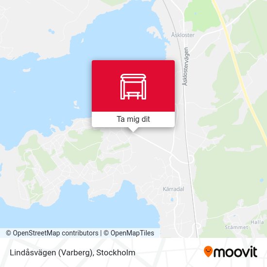 Lindåsvägen (Varberg) karta