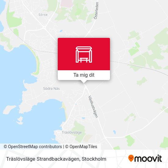 Träslövsläge Strandbackavägen karta