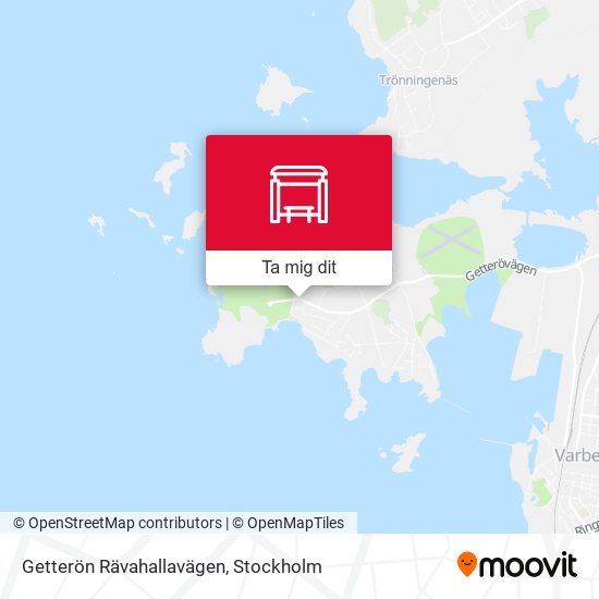 Getterön Rävahallavägen karta