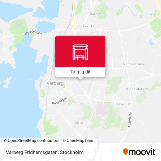 Varberg Fridhemsgatan karta